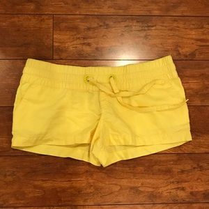 Yellow Short Shorts with drawstring